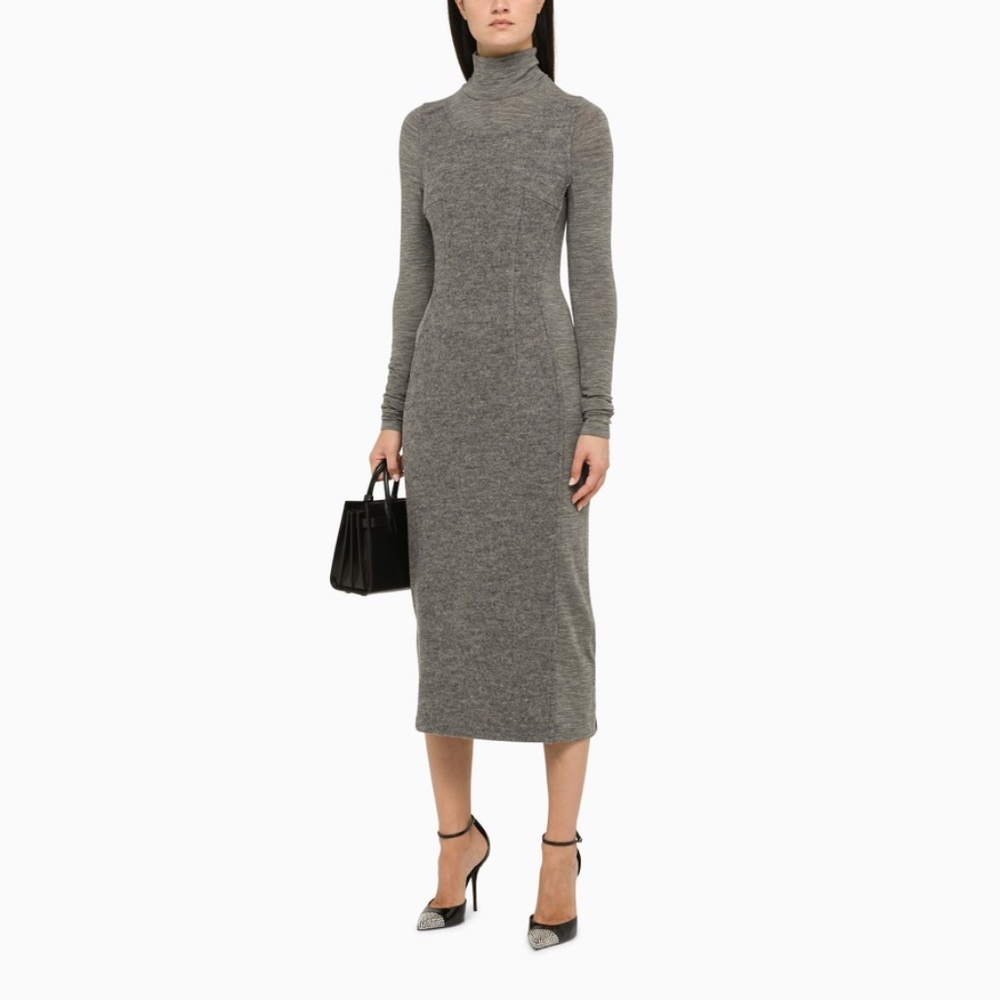 SPORTMAX NWT Double-layer grey knit dress ("Teismo") size S $695 originally